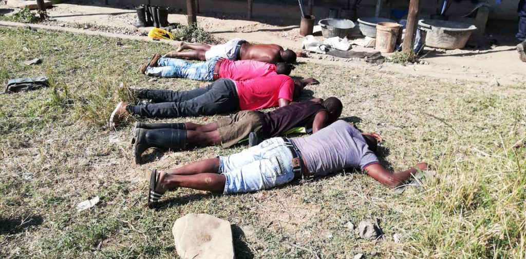 The five arrested suspects