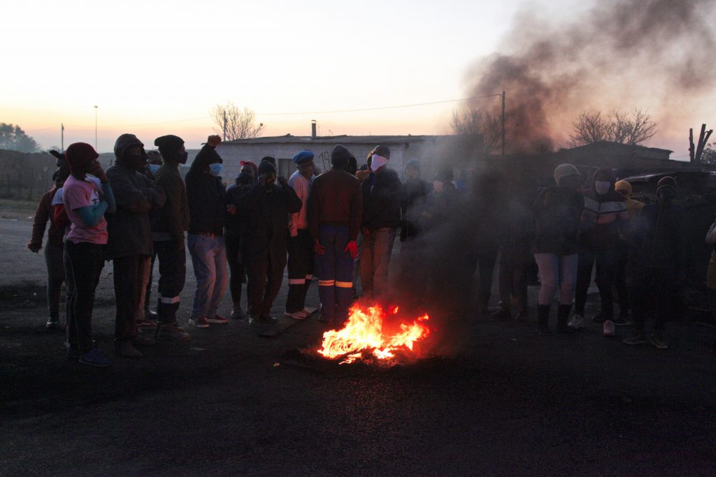 residents protest on 28 May 2020