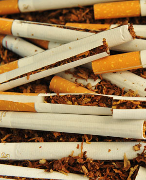 Illicit cigarettes and suspected Heroine drug found in a truck from Mozambique