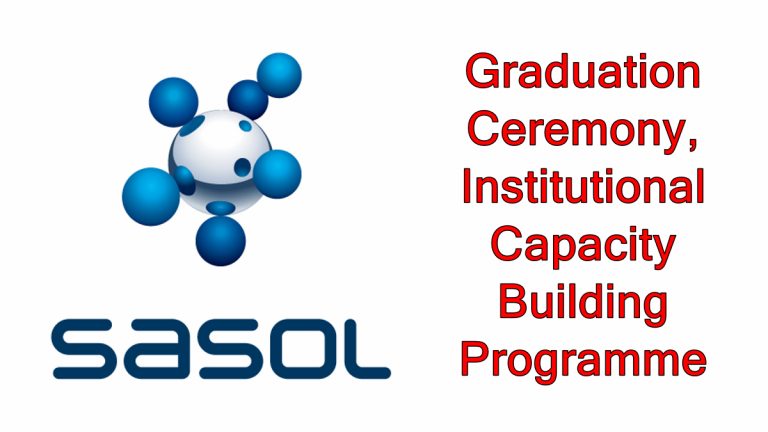 Sasol Institutional Capacity Building Programme Graduation