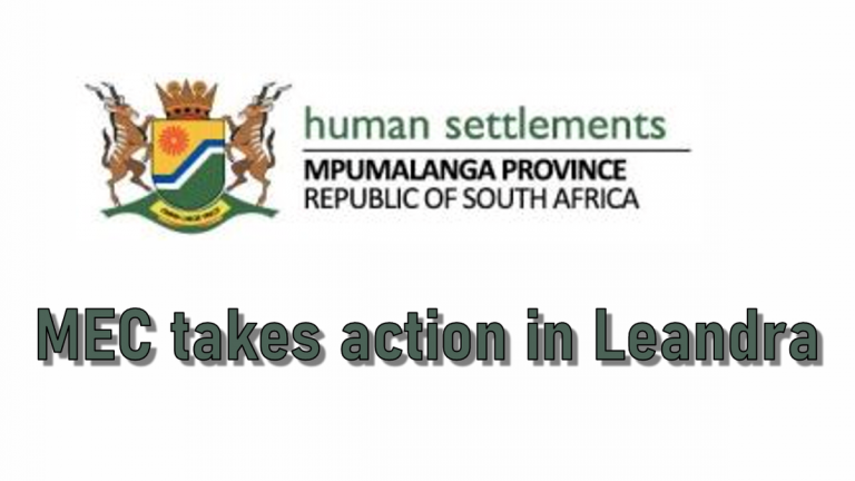 MEC Speedy Mashilo takes action in Lebohang MEC Speedy Mashilo takes action in Lebohang